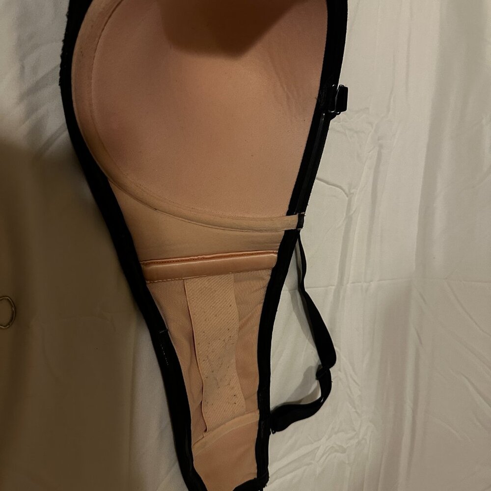 HOT Plus Lingerie Retro Inspired Pink Black Lace Torrid Bra Convertible 42 DDD - Picture 4 of 10